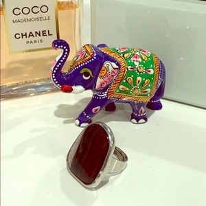 Vintage black stone ring✨